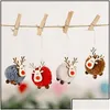 Christmas Decorations Christmas Decorations 4Pcs Lot Tree Ornaments Mti Color Deer Pendant For Noel Xmas Kids Crafts Party Supply 22 Dhcni