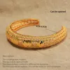 Bangle Annayoyo Ethiopian Dubai 24K Gold Color Heart-shaped For Women Girl Middle East Project Gifts