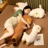 1pc 85cm büyük boy alpacasso peluş oyuncaklar güzel alpaca peluş yastık yatağı uyku yastık dolu yumuşak oyuncaklar bebek kız kızlar hediye j220729