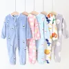 Pyjamas baby för pojkar flickor tjock varm pyjamas höst barn flanell onesies jumpsuits vinter barn tecknad filt sömnkläder 221124