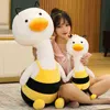 1pc 60120cm Creative Duck Turn Bee Plush Toy Lovely Animal Dolls Cuddle Soep Sleeping Pillow for Baby Girls Gift J220729