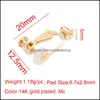 Clip-on vis Clip sur les boucles d'oreilles Convertisseur Sier Gold Open Open Hoop pour DIY Stumes Perced Women Men Fashion Bijoux Gift Drop délivre dheij