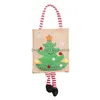 Weihnachtsdekorationen Weihnachtsdekorationen Dekoration Süße Leinen Hine bestickte Einkaufstasche mit Fuß Geschenk Candy Treechristmas Drop Dh9Yo