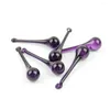 Ljuskrona Crystal Dark Purple 16x60mm/20x80mm Prism Pendent Teardrop Ornaments lampdel f￶r hemdekorationstillbeh￶r