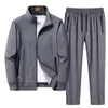 Mens Tracksuits Sportswear Plus Size M8XL Blazer Two Piece Zipper Coat Pants Suit 221124