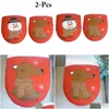 Toilet Seat Covers Toilet Seat Ers 2Pcs Christmas Snowman Elk Lid Bath Home Supplies Drop Delivery Garden Bathroom Accessories Dh5I1