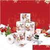 크리스마스 장식 크리스마스 장식 패턴 시리즈 롤링 종이 장식품 가정 장식 귀여운 화장실 프린트 Tissuechristmas DH52B