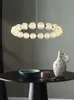 Nordic Style Pearl LED Okrągły żyrandol Włochy Design Acryl Ball Hotel Otwarta kuchnia