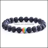 Kralen regenboog kralen strengen armband tijger oog turquoise laa rock natuursteen armbanden armbanden manchet vrouwen mannen mode sieraden drop dhzfh