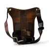 Bel çantaları orijinal deri erkek kahverengi moda küçük omuz messenger tasarımcısı seyahat kemer paketi damla bacak erkek 2113d 221124