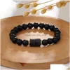 Bedelarmbanden zomer liefde dierenriem armband voor mannen vrouwen koppels matching 8mm maat zwarte kraal star teken constellatie horoscoop jood dhcwj