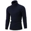 Maglioni da uomo Autunno Inverno Uomo Tinta unita Manica lunga Dolcevita Pullover Slim Twist Maglioni lavorati a maglia Top Uomo 221124