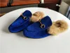 2023 Mule Slippers Flat Suede Mule Shoes Love Shoes Outdoor Slippers Fall And Winter Ladies Luxury Fur Ladies Leather Fashion