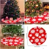 Décorations De Noël Décorations De Noël Flocon De Neige Arbre Jupe Arbres Tapis Ornements Avec Motif Doux Pour Drop Delivery Home Garden Dh0Ti