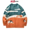 Men's Sweaters LAPPSTER Men Cows Harajuku Knitted Winter Mens Kawaii Vintage Korean Fashion Designer Pullovers 221124