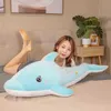 1Pc 60100Cm Stuffed Kawaii Dolphin Cuddle Sea Ocean Aquatic Animals Kids Plush Animal Whale Pop boys Girls Birthday Gift J220729