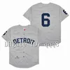 College Baseball porte des maillots de baseball vintage Detroit 23 Kirk Gibson 6 Al Kaline 3 Alan Trammell 13 Lance Parrish Denny McClain Retro Throwback Jersey Taille