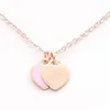 Custom Chain Iced Out Chains Necklace Designers Gold Pendant Blue Pink Heart Necklace Jewelry Exquisite Craftsmanship Classic Luxury Necklaces Christmas Gift