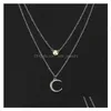 Colliers de pendentif Bohemian Moon Pendant Collier pour femmes Couleur d'or MTILUER