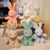 High Quality 28Cm Kawaii Plush Bunny With Scarf Dolls Super Soft Animals Rabbit Toys ldren Sleeping Dolls Birthday Xmas gift J220729