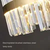 Lustres luxueux suspendu luxueux pour le salon anneau moderne doré 2022 chambres de cuisine en cristal LED Pendant lampe de plafond