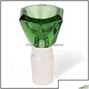 Tubi per fumatori Tubi per fumatori Accessori Articoli vari per la casa Giardino di casa Pipa in vetro Ciotola Moda Strass luminoso Fumo Pot Mti Colore Dhxz9