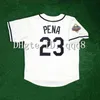 College Baseball Wears Vintage 2008 Baseball Jersey 3 Evan Longoria 15 Cliff Floyd 33 James Shields 14 David Price 13 Carl Crawford 23 Carlos Pena White Size