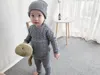 Autumn Toddler Baby Boys Girls Clothing Set Bottoming Sweater Pants Leggings Infant Knit Suit Thick Warm Winter Infants Outfits Boutique Clothes