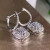 Earring Square Bling Bling White Zircon Fashion Drop Women Earrings Fashion jewelry