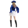 Tematdräkt Halloween Pirate Cosplay Costumes Caribbean Pirates with Hat Headwear Carnival Party Adult Women's Christmas No Weapons 221124