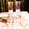Wijnglazen regenboog champagne glazen ceremoniële goblet zoete kristallen bubbel 221124