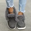 Boots Ladies Ankle Women Winter Warm Plush Fur Snow Suede Leather Shoes Slip on Comfortable Female Footwear 221123