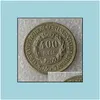 Arts et artisanat Arts et artisanat Brésil Haute Qualité 1900 400 Reis Sier Copie Coin Laiton Artisanat Ornements Réplique Pièces Décoration De La Maison A Dhlep