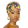 Afrikanische Print Stretch Beanie Caps Bandana Kopf Wrap Gedruckt Frauen Frühling Herbst Turban Kopfbedeckung Kappe