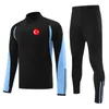 Turquie hommes survêtements automne enfants en plein air Semi-fermeture éclair à manches longues costume d'exercice jogging sport loisirs chemise à manches longues