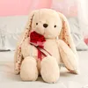 Leuke lange oren konijnenbedrijf Rose Plush Doll Soft Plush Toys voor kinderen slaperig knuffel pluche babyspeelgoed voor zuigelingen cadeau J220729