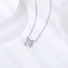 S925 실버 1ct 라운드 Moissanite 펜던트 스털링 목걸이 체인 여성 선물 패션 보석