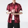 Этническая одежда китайские рубашки атласные шелковые винтажные пальто цвета ханфу блузка традиционная для мужчин Top Tang Year Одежда