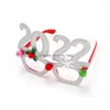 Decorazioni natalizie Decorazioni natalizie 1X 2022 Puntelli per occhiali Ornamento natalizio Adt Regalo per bambini Merry Holiday Glasses Party Dr Dhxys