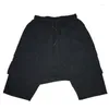 Pantalons pour hommes Mode d'été Hip-hop Shorts pour hommes Sarouel de sept pouces Homme élégant Vent sombre Grande poche dans le