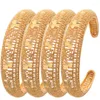 Bangle 24k 4pcs/lote dubai etíope colorido de moeda de moedas de mangueira para mulheres bangesbracelets de jóias de casamento mulheres bangracelets