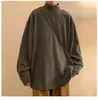 Herentruien yasuk herfst winter fashion man solide casual t -shirts coltrui's losse slanke bodem dubbele gezichten fluwelen trui koel