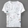 Men Terts Designer Italy Style Shirt Men Men White Fashion T-Shirt Mens Disual O-Deac