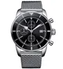 Luxe superocean erfgoed horloge 44 mm B20 stalen riem automatisch mechanisch quartz uurwerk volledig werkende herenpols wa CmnX255o