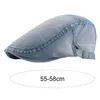 Bérets Béret Chapeau Respirant Style Rétro Couleur Unie Réglable Non Décoloration Décoratif Doux Femmes Hommes Denim Casquette Décor Camping