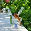 Cool Glass Dab Rig Bong Hookah 7 Inch Tall Thick Double Base Showerhead Glass Water Pipe With Quartz Bangers