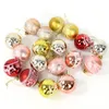 Christmas Decorations 9pcsbox Tree Pendant Red Gold Rose Champagne Ball Year Gifts Home 221123