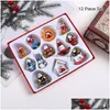 Christmas Decorations Christmas Decorations 10/12/20/30Pcs Wooden Pendant Xmas Tree Hanging Ornament Home Restaurant Decoration Grsa Dhyij