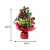 Weihnachtsdekorationen Weihnachtsdekorationen 25 cm Mini-Baumschmuck Dekor Mticolor Tragbare Miniatur-Startseite Weihnachten PVC-Dekoration für Dhaoy