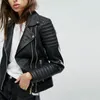 Women's Leather Faux Mode femmes automne hiver moto veste en faux cuir dames à manches longues punk street wear manteau noir 221124